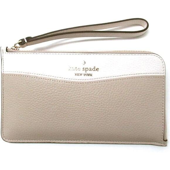 NWT Kate Spade Wallet for Women Lucy Medium L Zip Wristlet, Light sand - Picture 1 of 3